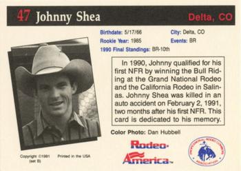 1991 Rodeo America Set B #47 Johnny Shea Back